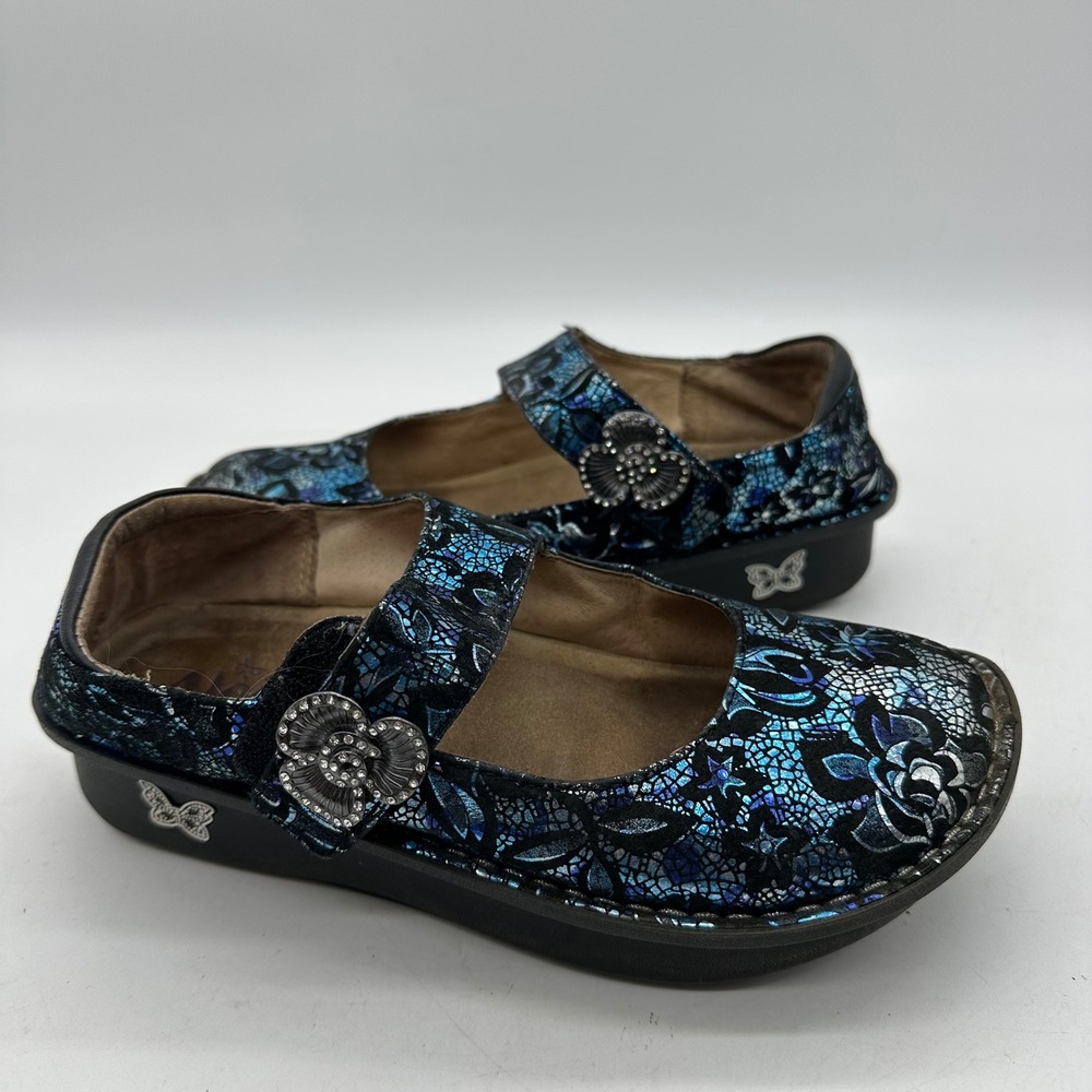 Alegria Paloma PAL-924X Womens Size 36 US Size 6-6.5 Ice Blooms Mary Jane Shoes